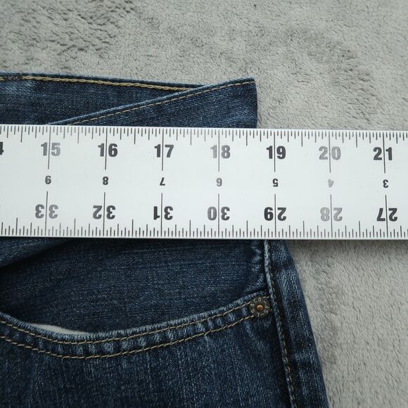 Levi's 514 Jeans Mens Size 38x32 Dark Blue Classic Straight 100% Cotton Denim - Picture 2 of 16